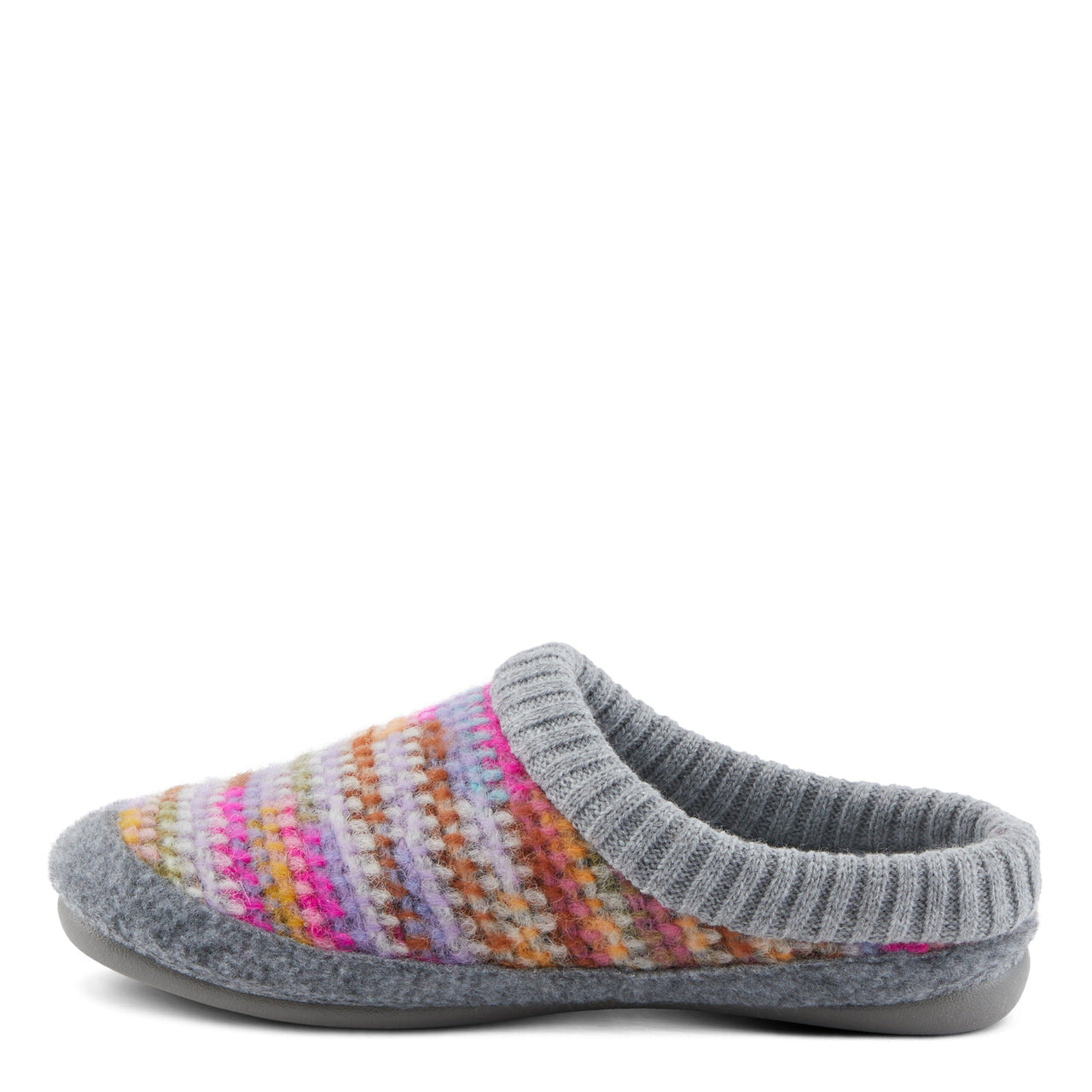 Women's FLEXUS GELINA SLIPPERS in cozy grey color with plush lining