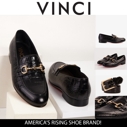 The Monaco Black Leather Men Shoe Bit Loafer