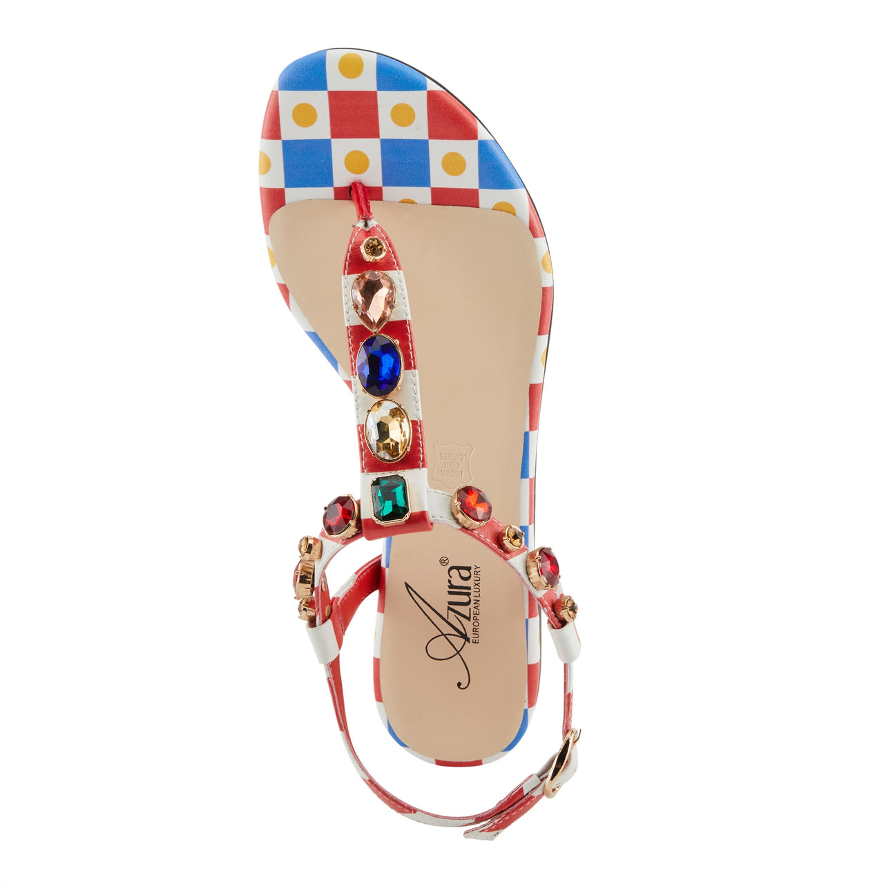 Spring Step Shoes Azura Gozal Sandals in vibrant blue, perfect for summer outings and beach vacations