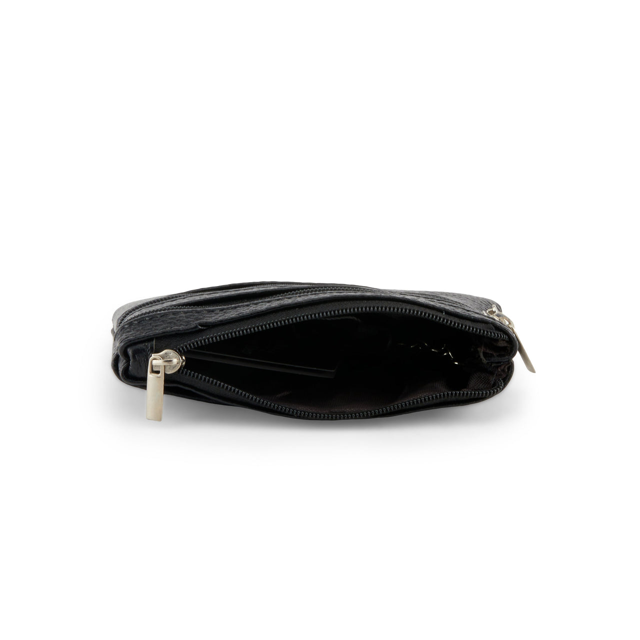  SPRING STEP Leather Wallet in sleek onyx black with embossed logo and RFID-blocking technology