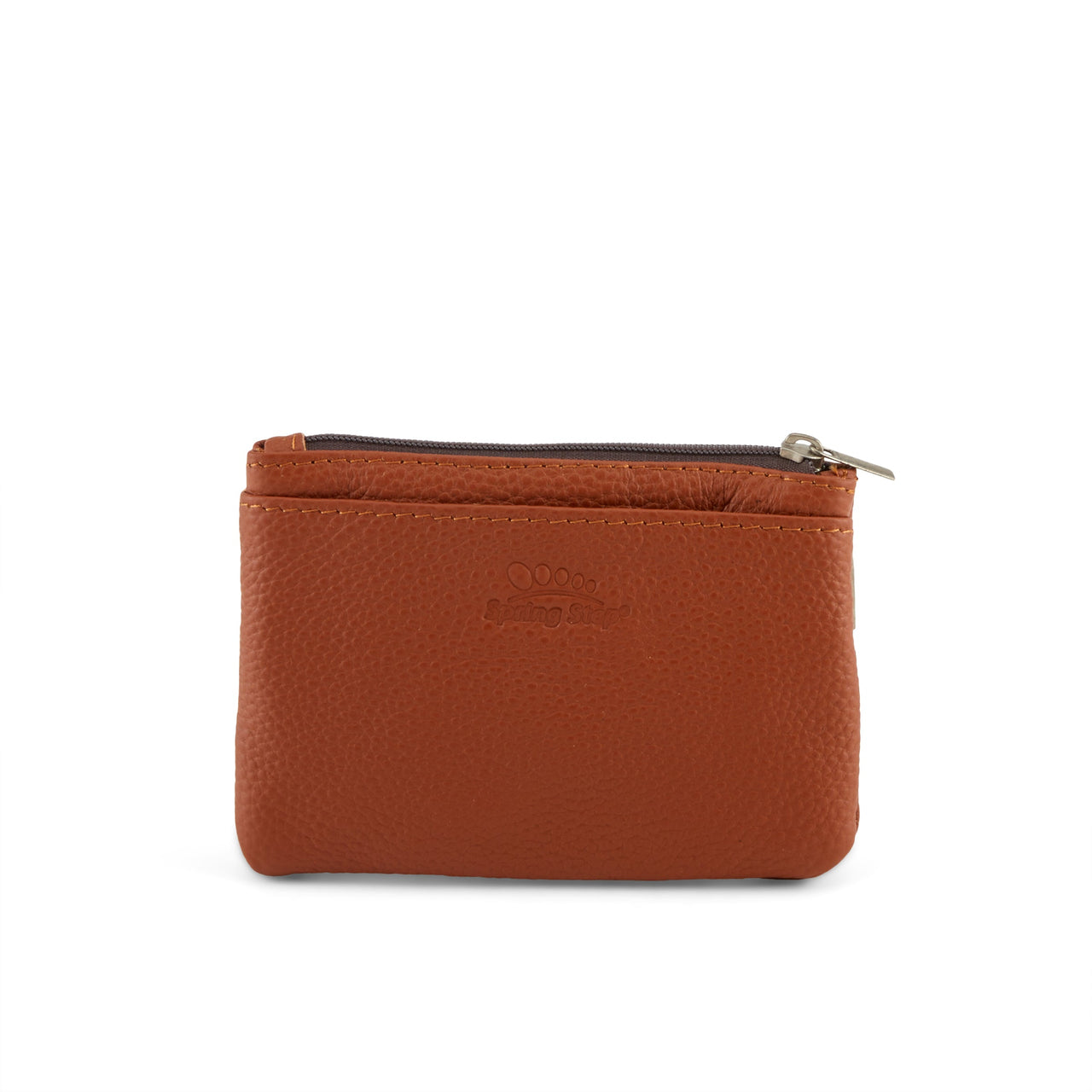  SPRING STEP Leather Wallet in versatile olive green with contrast interior and multiple compartments