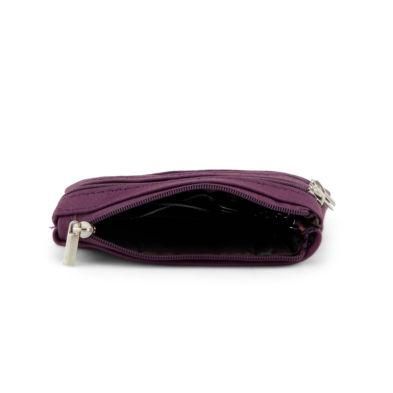  SPRING STEP Leather Wallet in vibrant magenta with convenient outer slip pocket and embossed logo