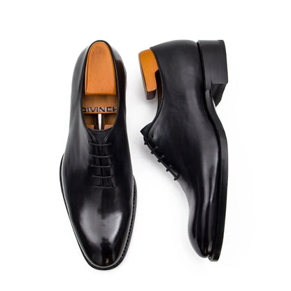 Seamless Goodyear Oxford Dress Shoes Men's Calf Leather Black