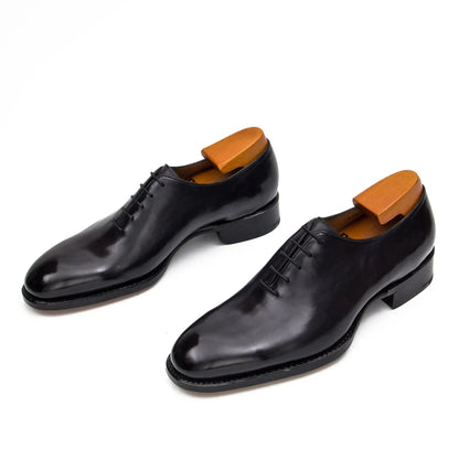 Seamless Goodyear Oxford Dress Shoes Men's Calf Leather Black