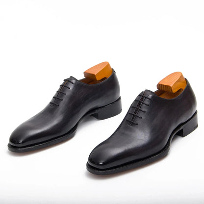 Lron Goodyear Oxford Dress Shoes Mens Calf Leather Gray