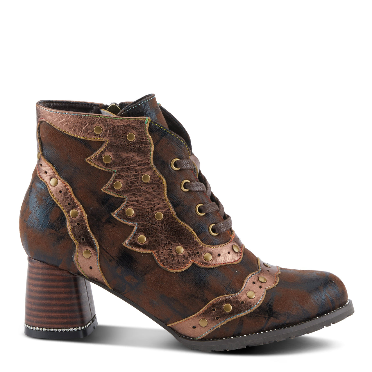 Beautiful hand-painted leather L'ARTISTE HAISLEY BOOTS with intricate floral design