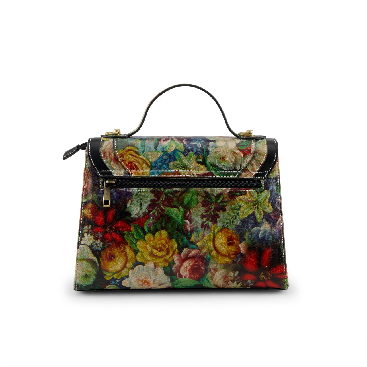 L'ARTISTE HB-BESEEN HANDBAG in vibrant red color with floral embroidery