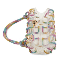 Thumbnail for  Gorgeous AZURA HB-CINDERELLA Handbag in soft pink, with a delicate beaded handle and pearl embellishments