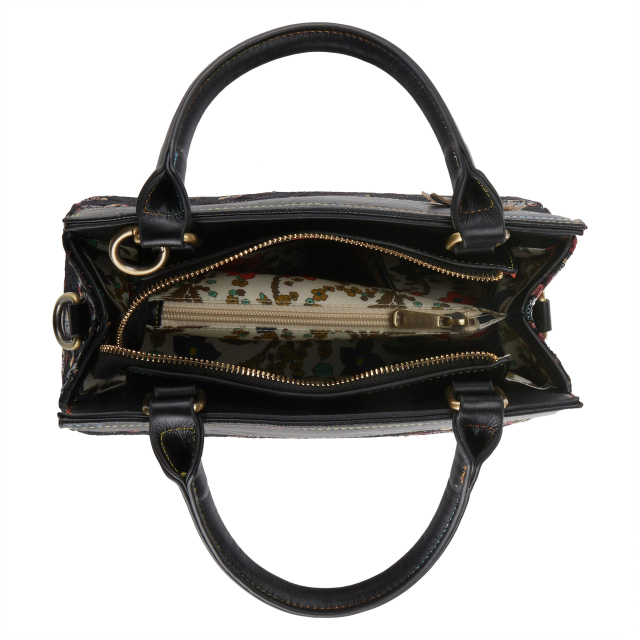 Genuine leather L'ARTISTE HB-MAGICAL HANDBAG with multiple interior pockets