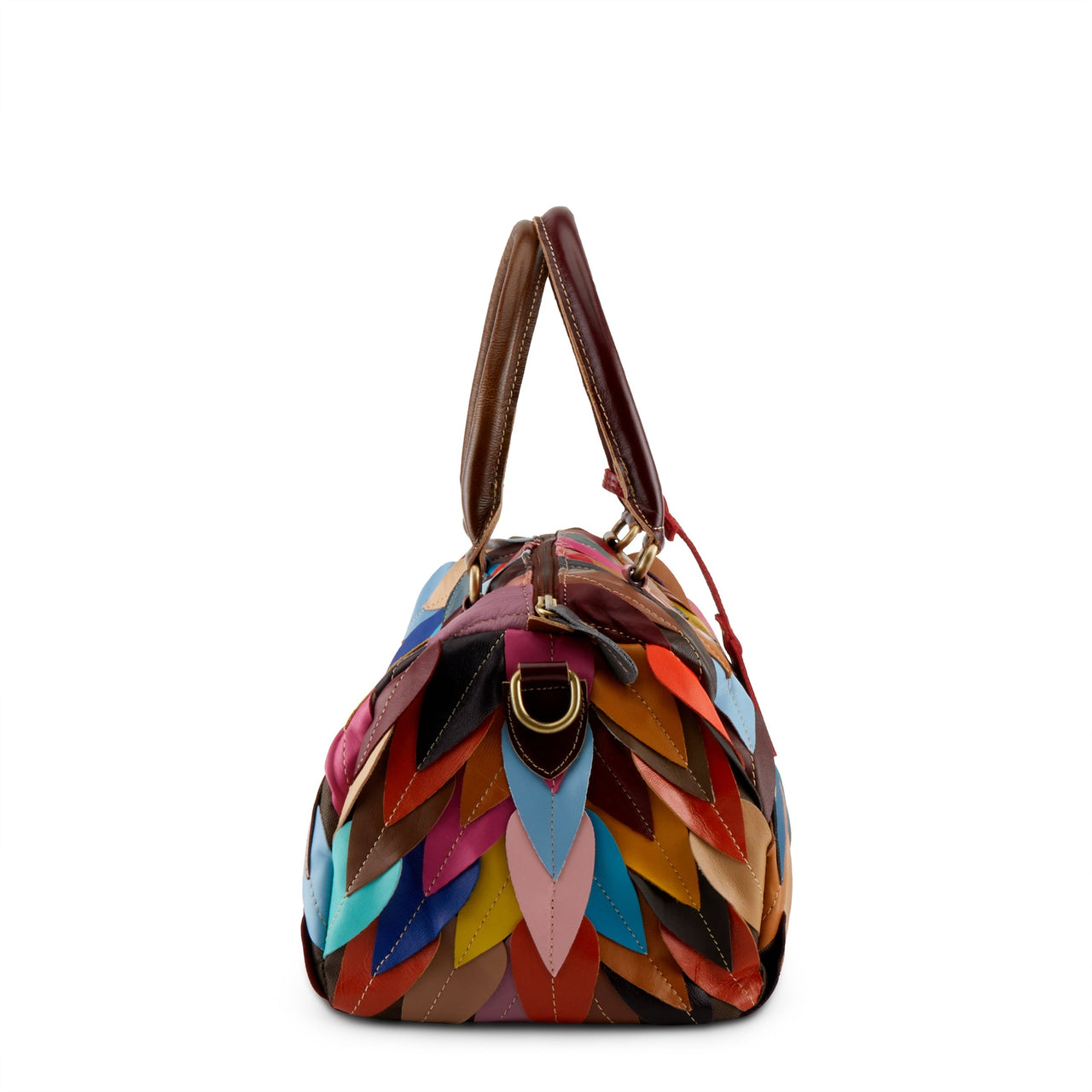 Colorful L'ARTISTE HB-PLUMAGE HANDBAG with unique feather design and spacious interior