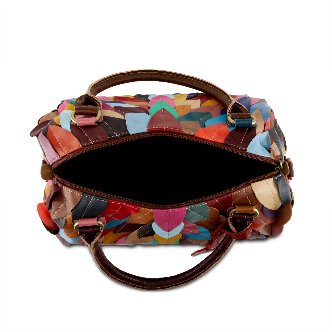 Beautiful L'ARTISTE HB-PLUMAGE HANDBAG showcasing vibrant hand-painted floral design