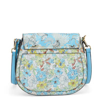 Thumbnail for L'ARTISTE HB-PRETTINESS HANDBAGS in blue color with floral design and leather straps