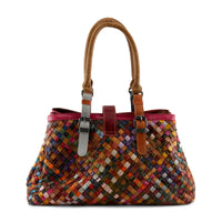 Thumbnail for Stylish L'ARTISTE HB-TRIWEAVE HANDBAG with intricate woven design and leather accents