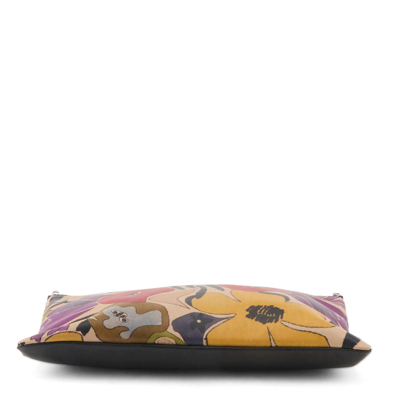 Luxurious handbag featuring hand-painted floral design and multiple compartments