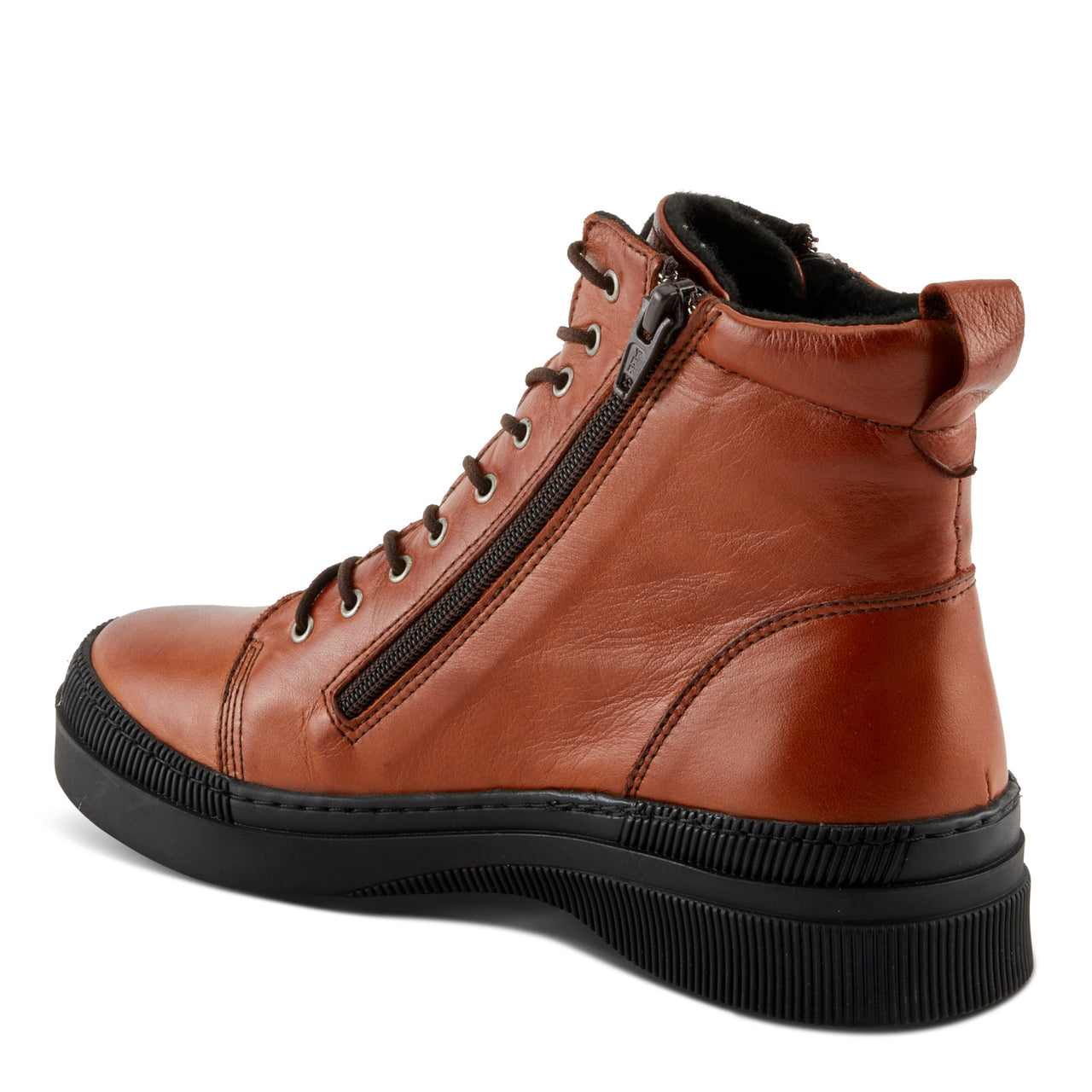 Black leather Spring Step Hoylein boots with a comfortable cushioned insole and stylish buckle detailing