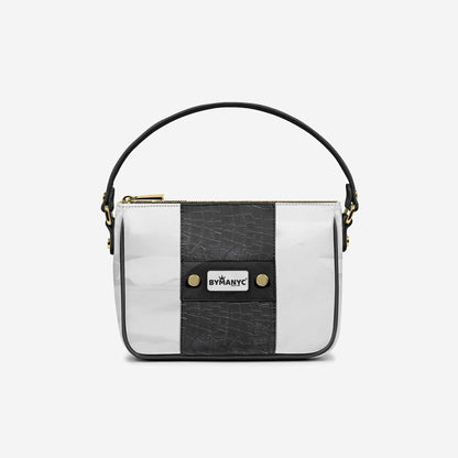 Handbag BYMANYC ® New York – Couture Vegan Vertical Band in Midnight Gold