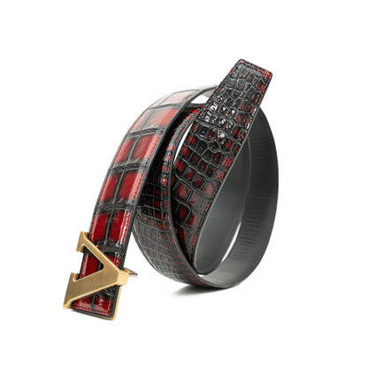 DIVINCH Handcrafted Dress Belt Alligator Leather DVG163