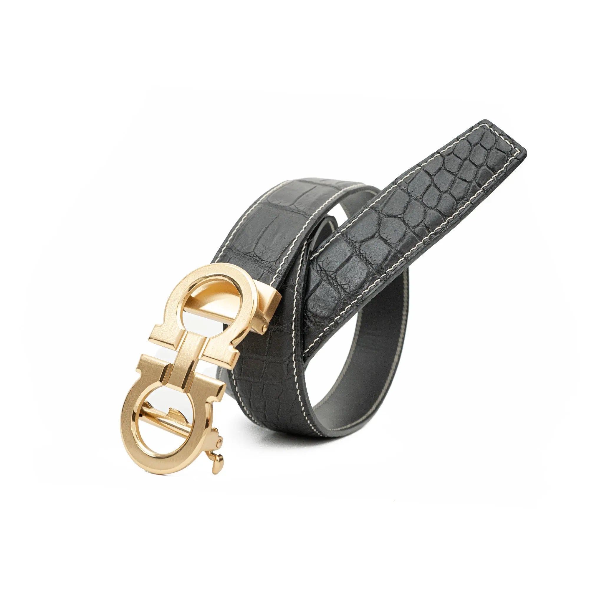 DIVINCH Handcrafted Alligator Leather Dress Belt DVG245