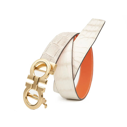 DIVINCH Handcrafted Genuine Alligator Leather Belt DVG252