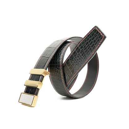 DIVINCH DVG45 Alligator Leather Belt 38mm Dress Belt DVG45