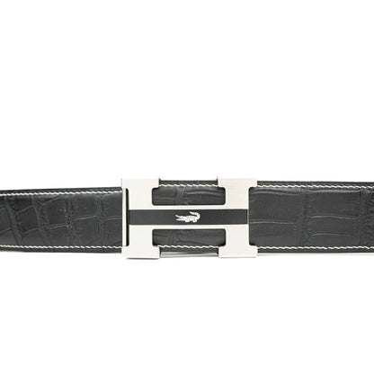 DIVINCH Handcrafted Alligator Leather Dress Belt Premium DVG93