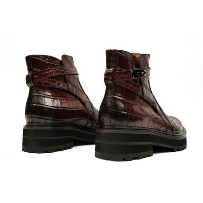 Nile Crocodile Chelsea Boots Buckle Men's Crocodile Leather