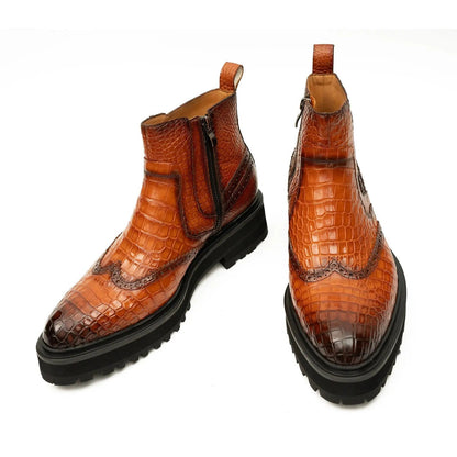 Men’s Nile Crocodile Leather Chelsea Boots Handcrafted
