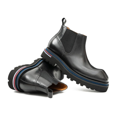 Chelsea Boots Calfskin Black Handmade Durable