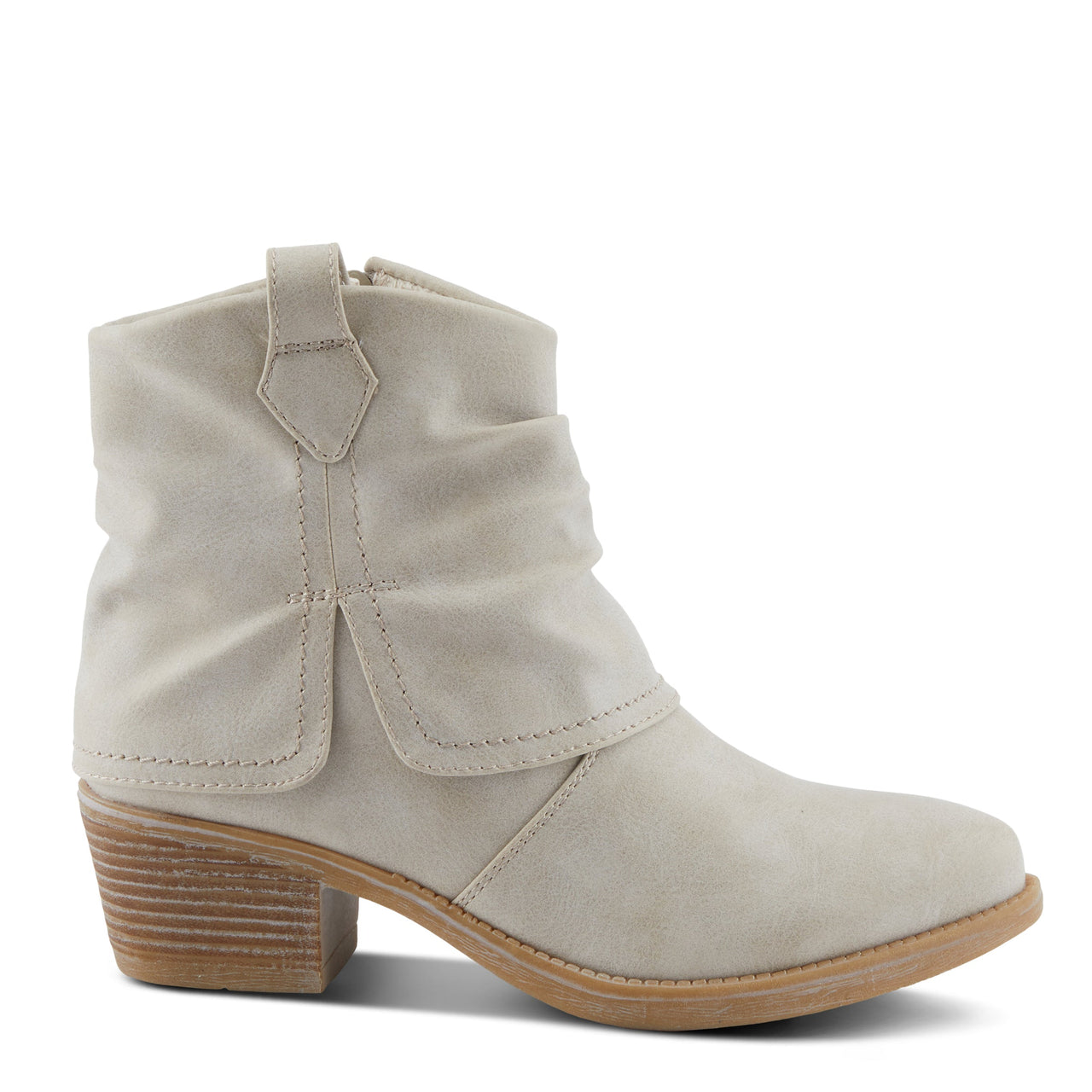 Patrizia Idolize Boots in gray with adjustable straps and textured faux leather