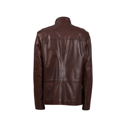 The Montclair Brown Men Leather Jacket