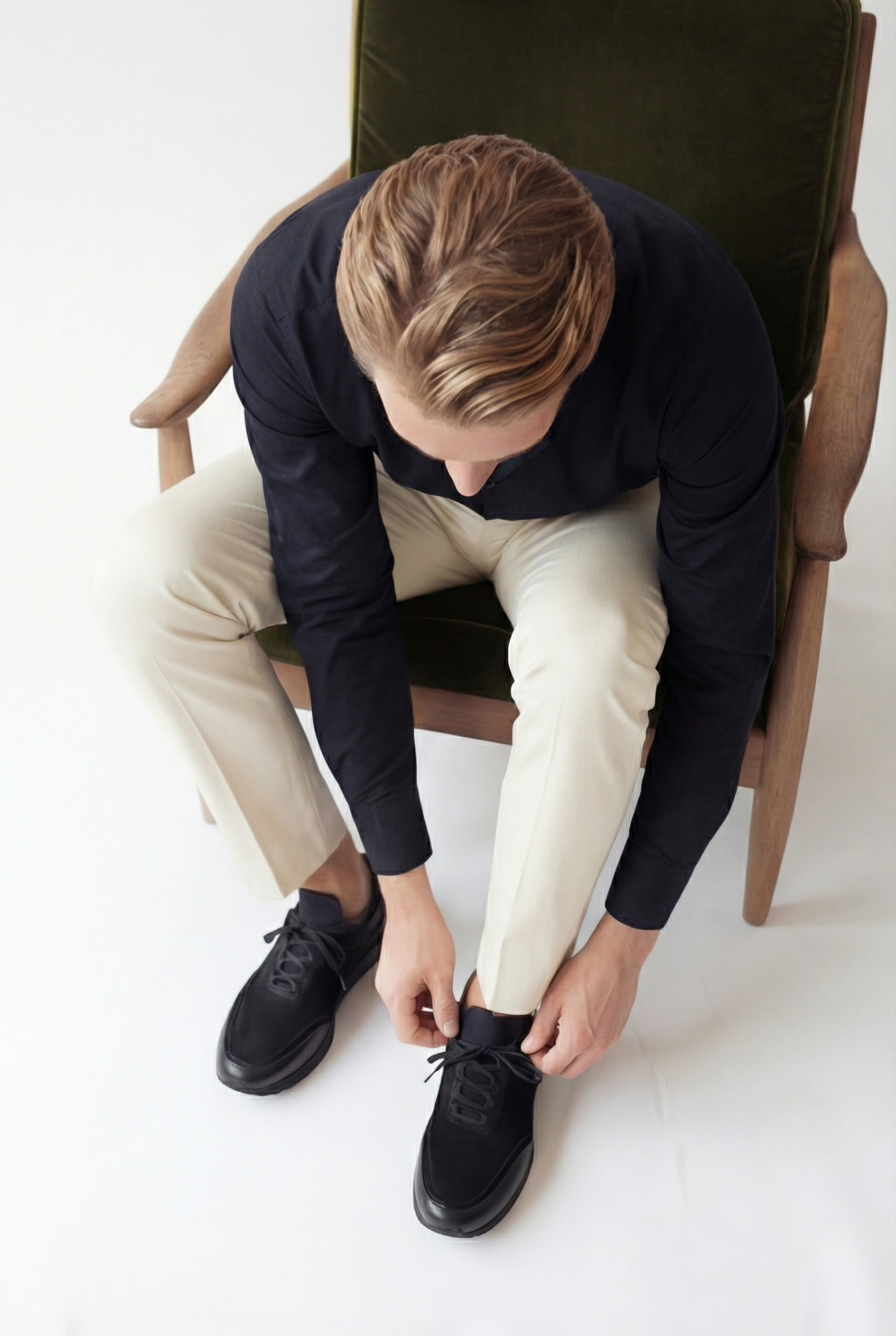 Vinci Leather Shoes The Hudson Black Suede Men Sneaker