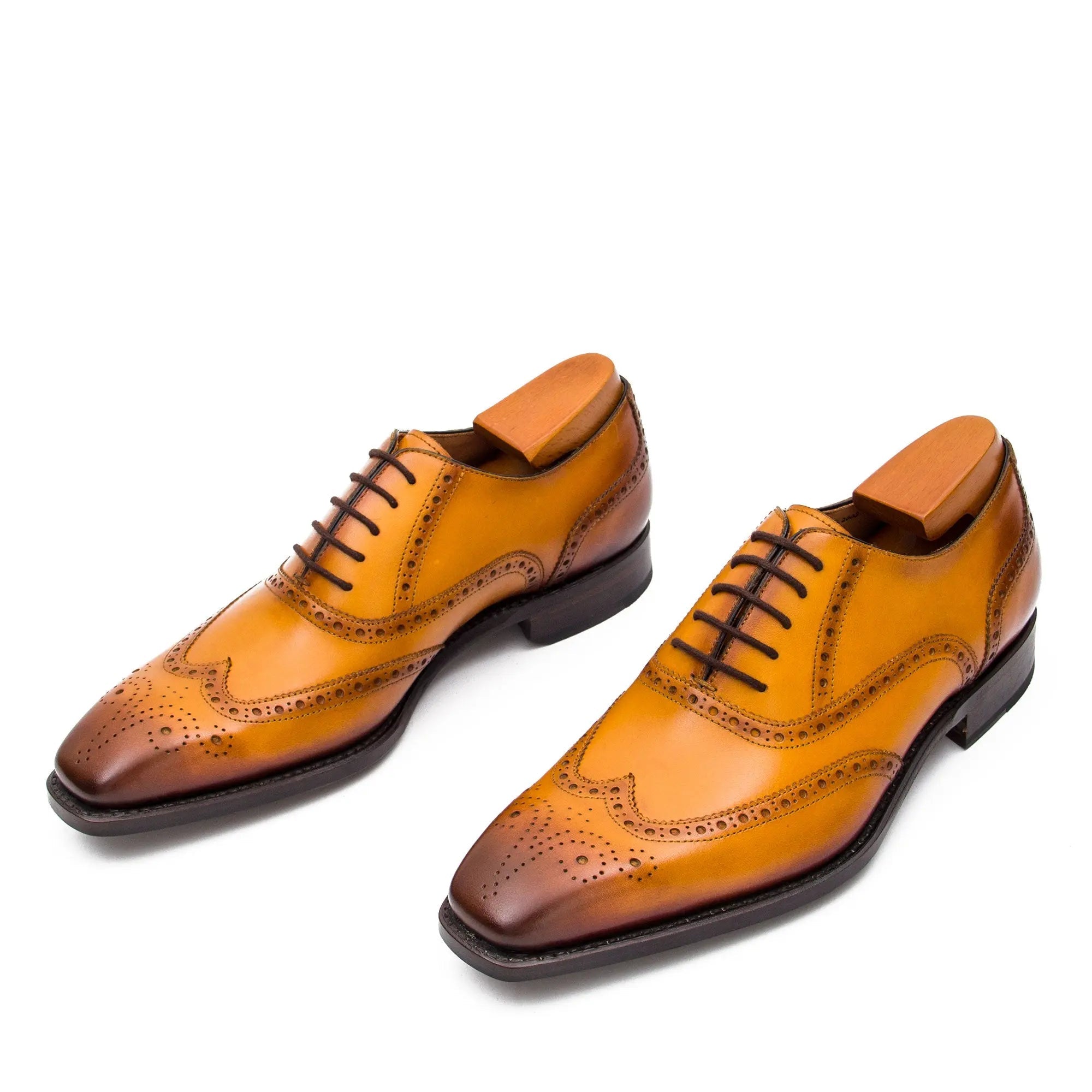 Wingtip Oxford Shoes Men's Leather Goodyear Welted Brogues