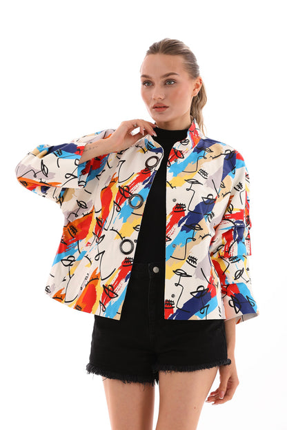 The Odessa Multicolor Leather Women Jacket