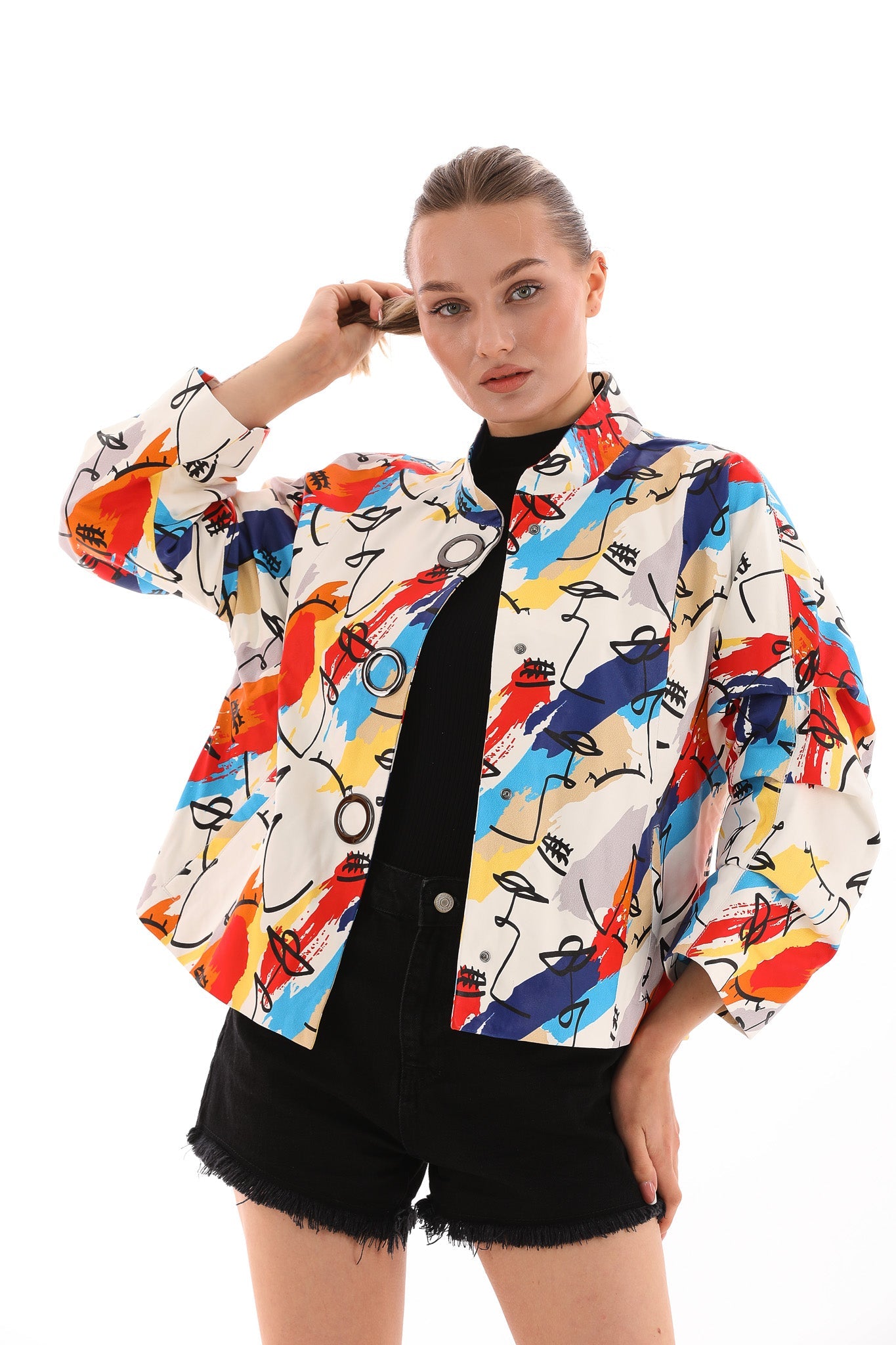 The Odessa Multicolor Leather Women Jacket