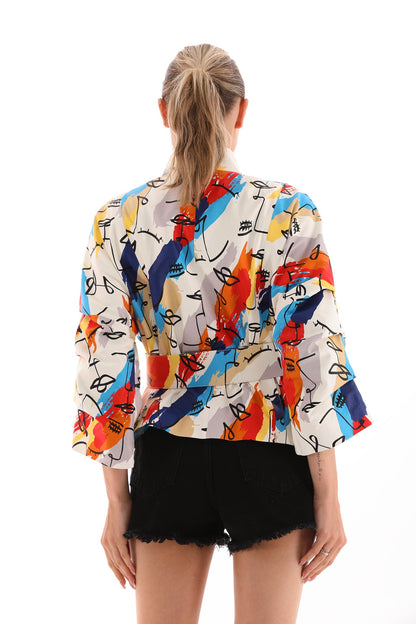 The Odessa Multicolor Leather Women Jacket