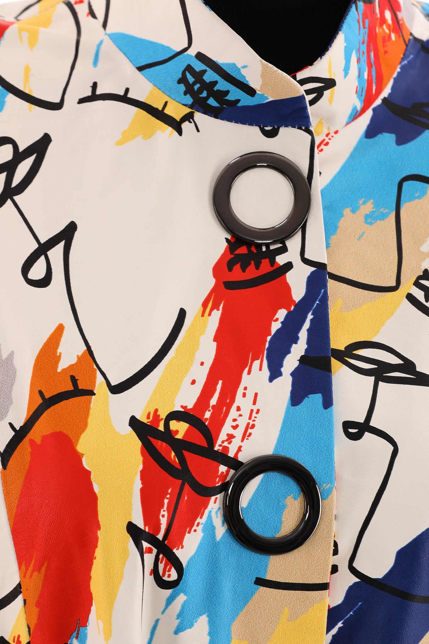 The Odessa Multicolor Leather Women Jacket