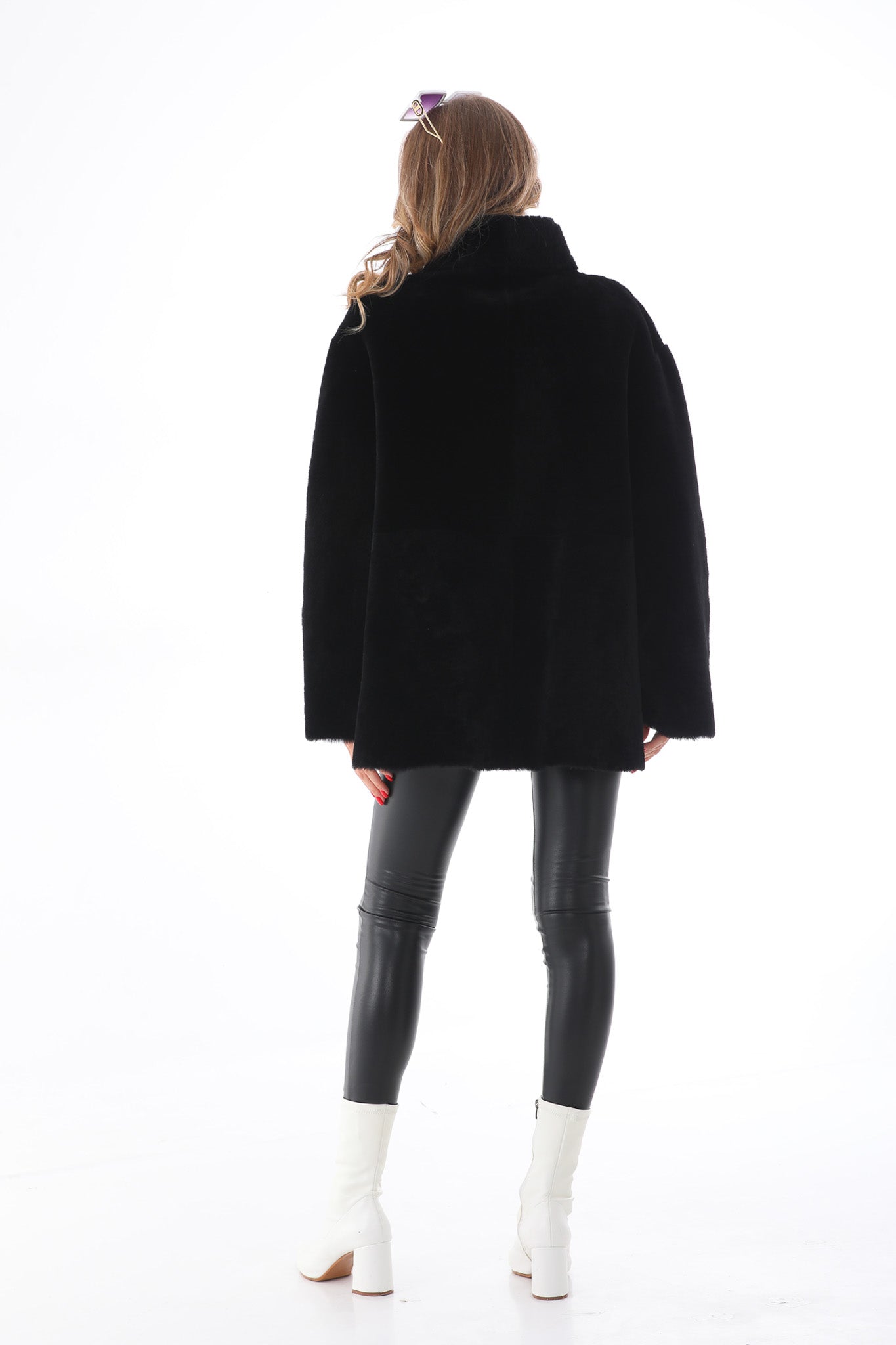 Vinci Leather Shoes The Luxera Reversible Black Shearling Women Leather Jacket