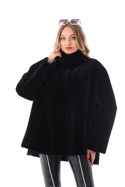 Vinci Leather Shoes The Luxera Reversible Black Shearling Women Leather Jacket