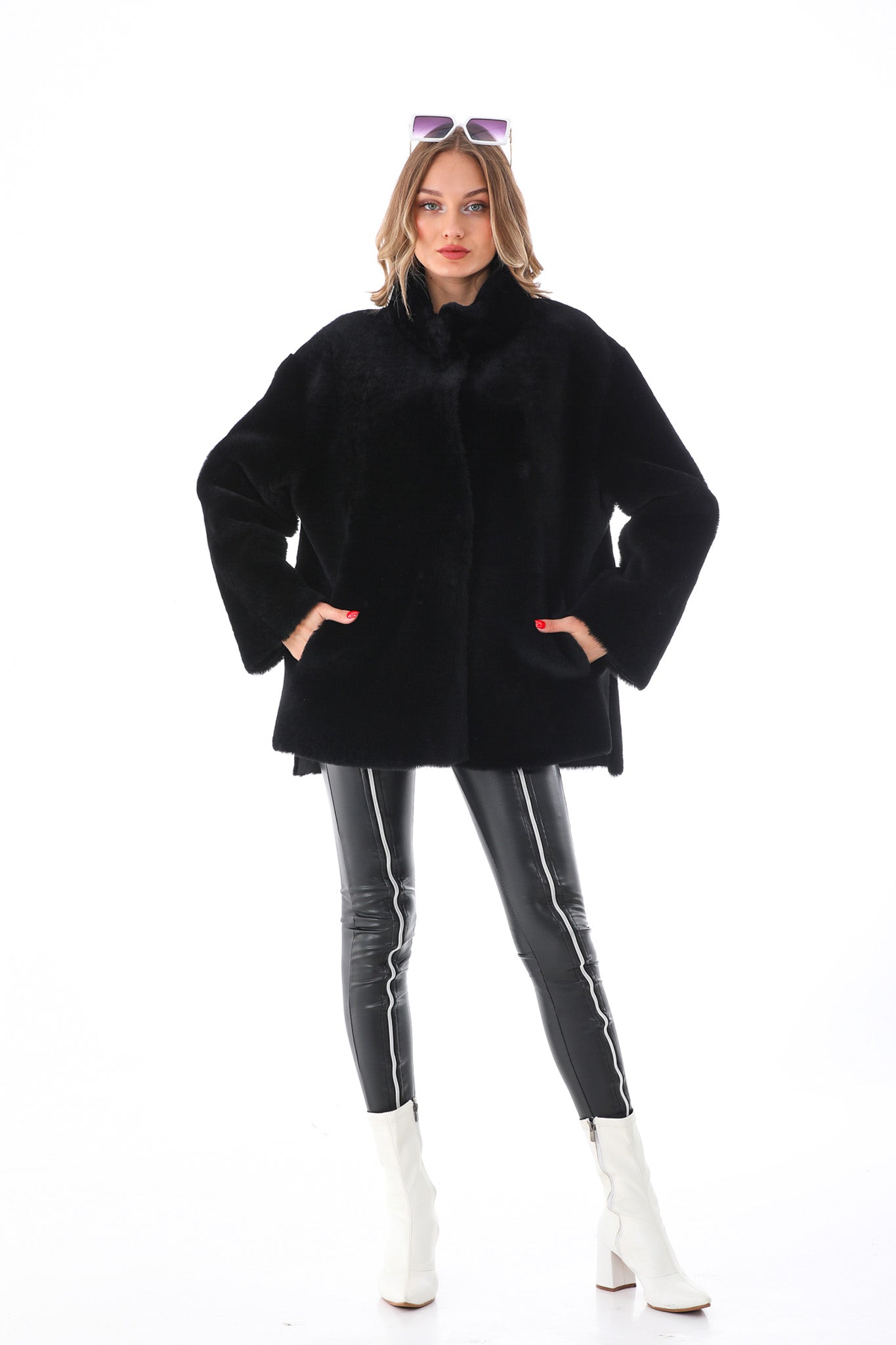 Vinci Leather Shoes The Luxera Reversible Black Shearling Women Leather Jacket