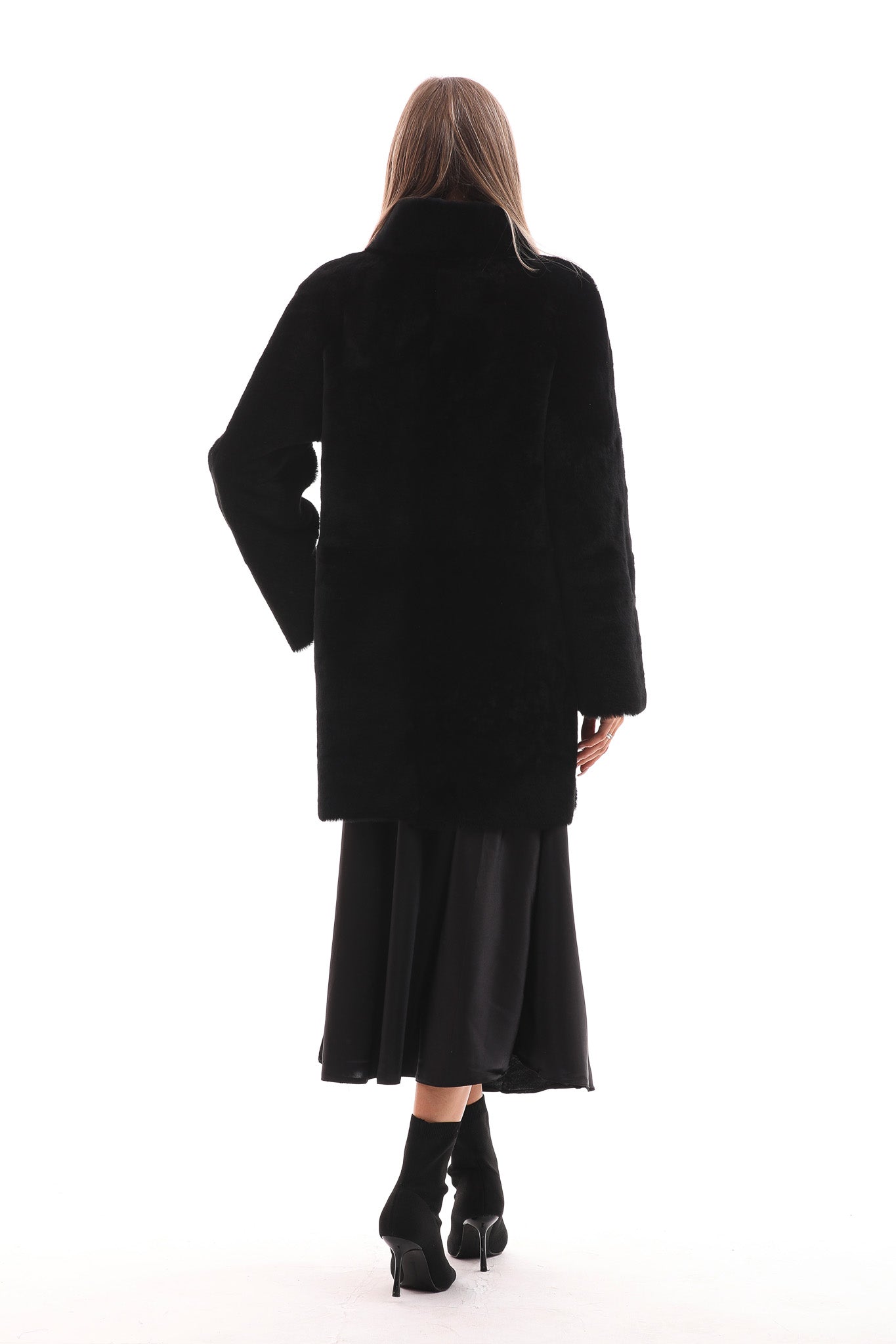 The Nyra Reversible Shearling Women Leather Coat