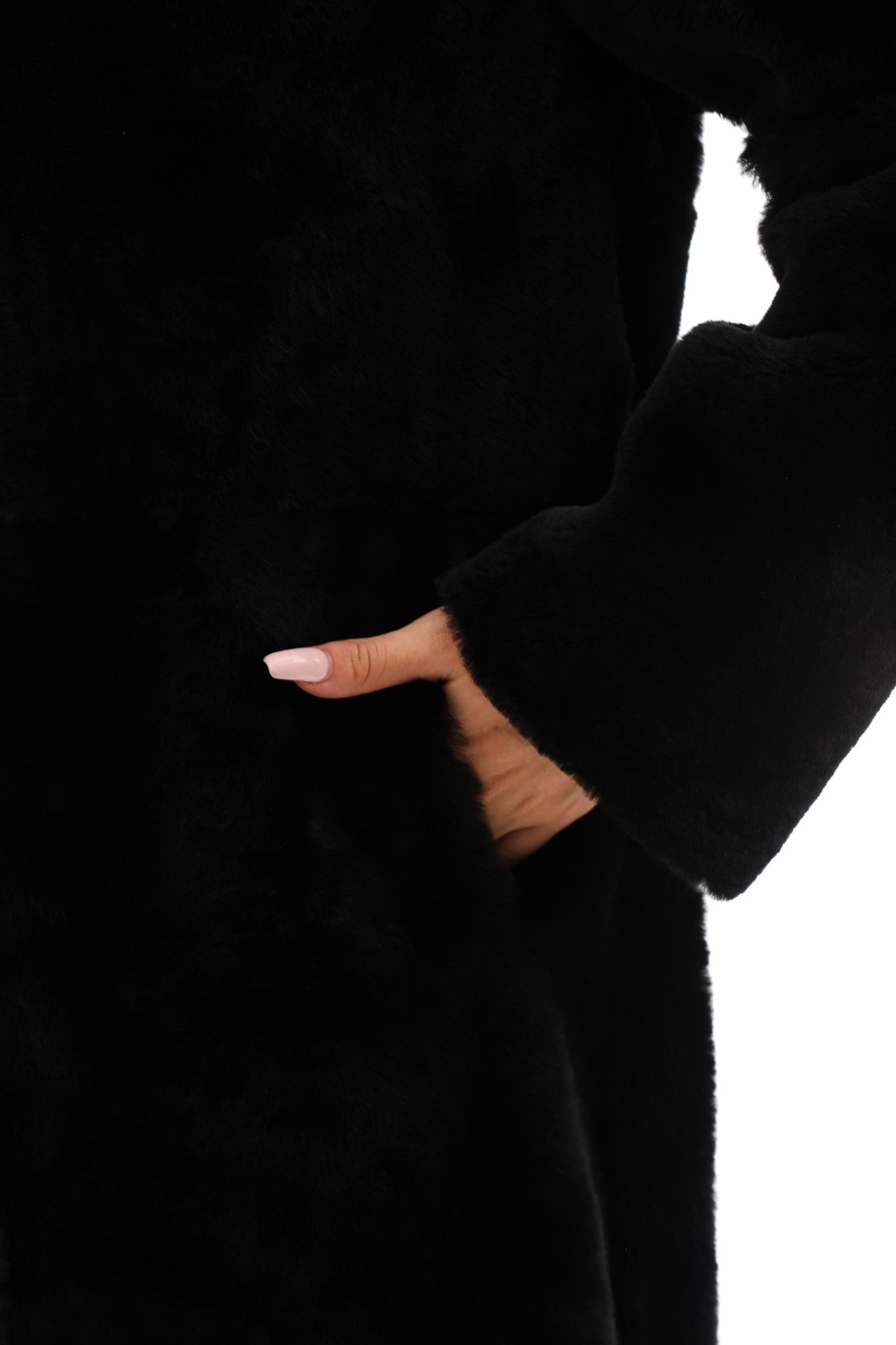 The Noctura Reversible Hooded Shearling Leather Coat