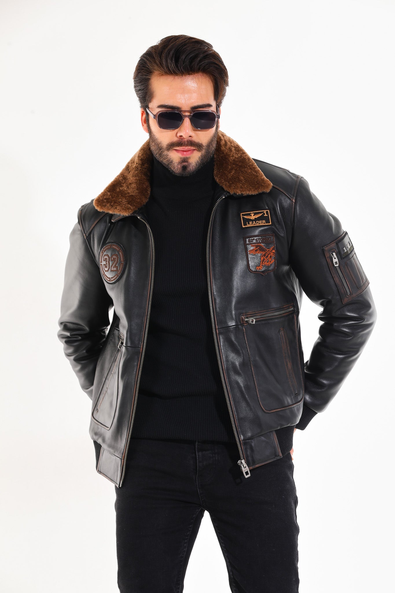The Northway Vintage Black Lambskin Men Leather Jacket