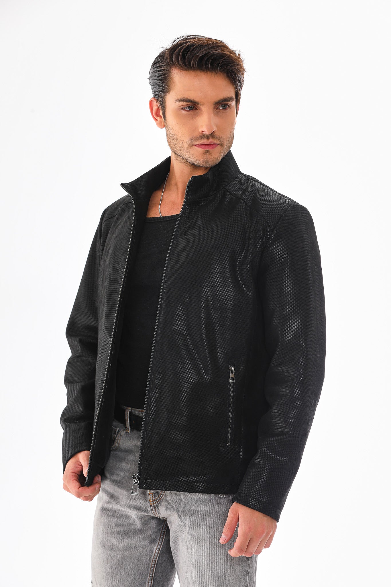 The Varden Black Leather Men Jacket