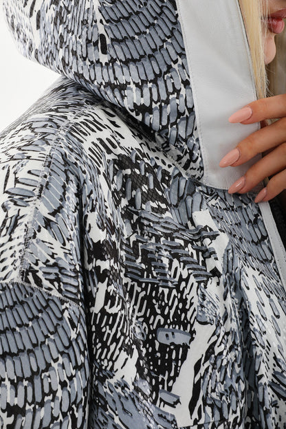 The Vega White Reversible Leather Women Jacket