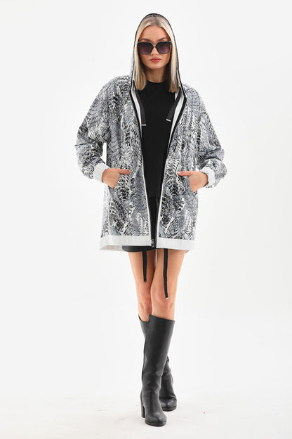 The Vega White Reversible Leather Women Jacket