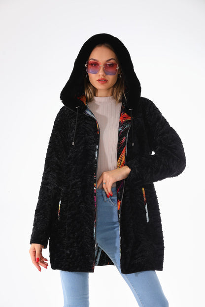 The Prisma Multicolor Leather Women Jacket