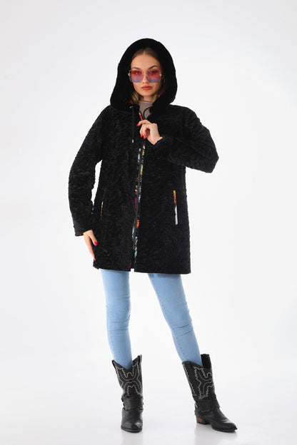 The Prisma Multicolor Leather Women Jacket