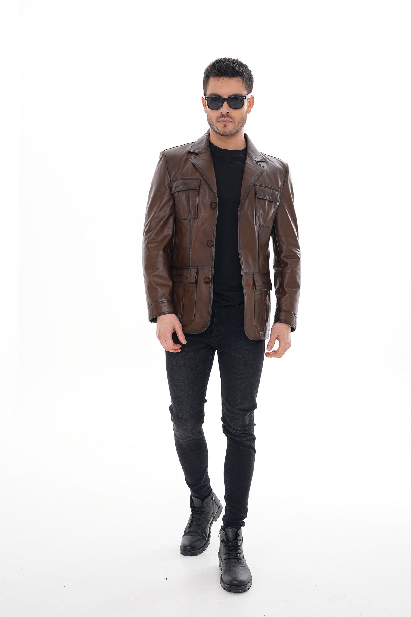 The Ravenna Brown Leather Men Jacket