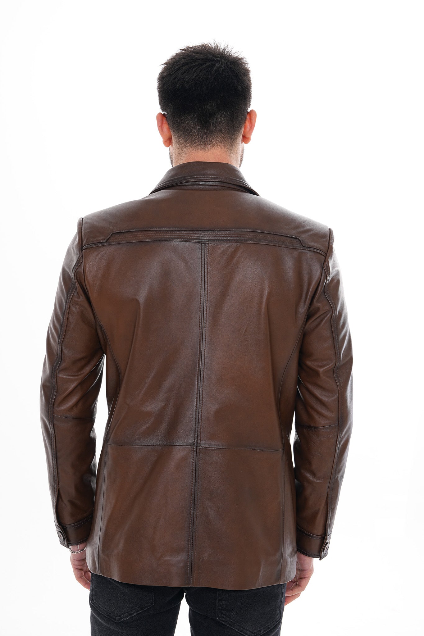 The Ravenna Brown Leather Men Jacket