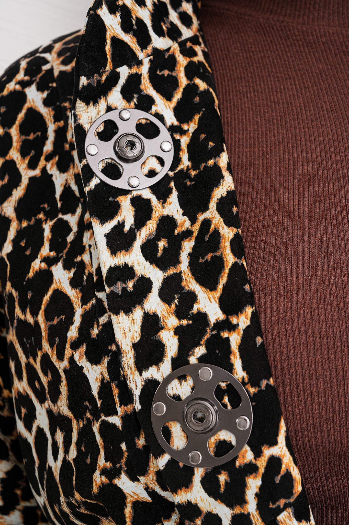 The Odessa Leopard Leather Women Jacket